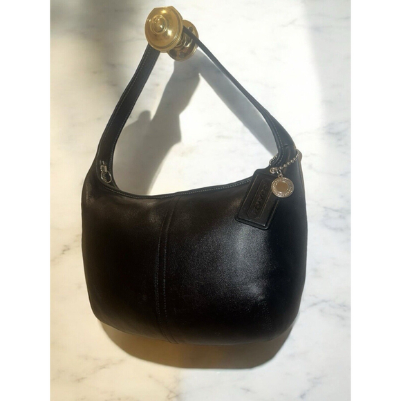 Vintage Coach Black Leather Ergo Hobo Shoulder Bag Handbag Purse 9219 - Picture 2 of 12